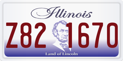IL license plate Z821670