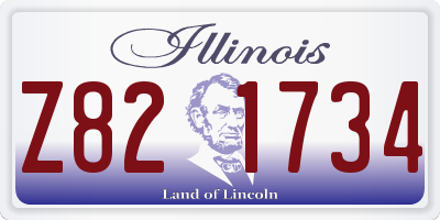 IL license plate Z821734