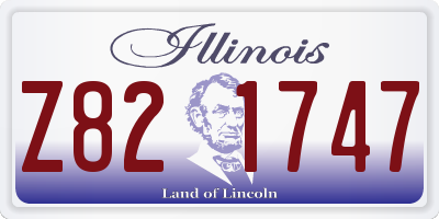 IL license plate Z821747