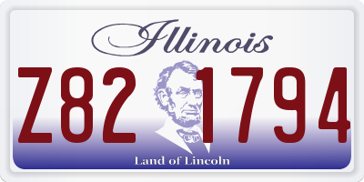 IL license plate Z821794