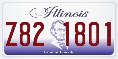 IL license plate Z821801