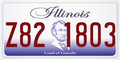 IL license plate Z821803