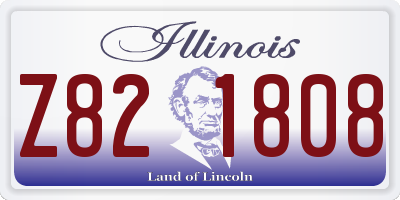 IL license plate Z821808