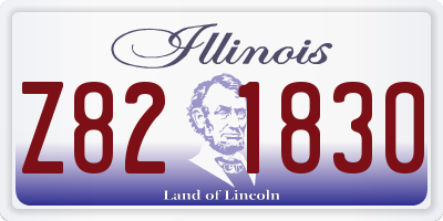 IL license plate Z821830