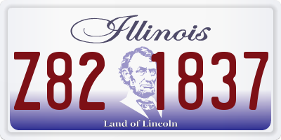 IL license plate Z821837