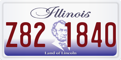 IL license plate Z821840