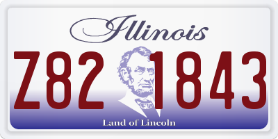 IL license plate Z821843