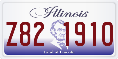 IL license plate Z821910