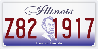 IL license plate Z821917