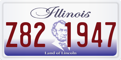 IL license plate Z821947