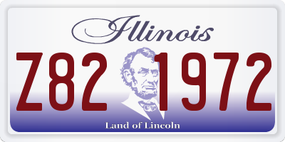 IL license plate Z821972