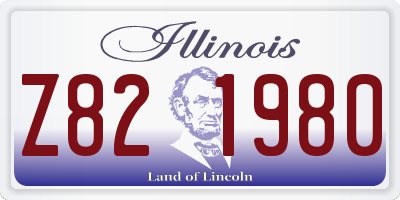 IL license plate Z821980