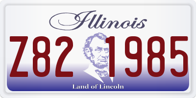 IL license plate Z821985