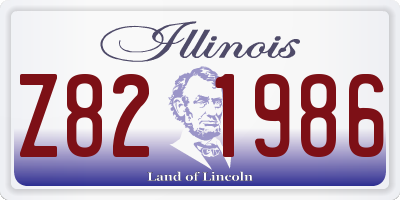 IL license plate Z821986