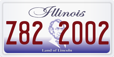 IL license plate Z822002