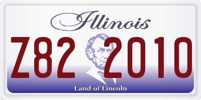 IL license plate Z822010