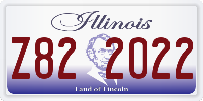 IL license plate Z822022