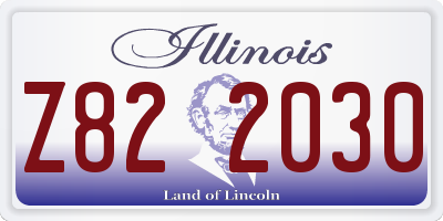 IL license plate Z822030