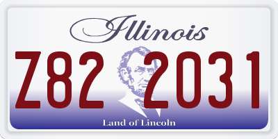 IL license plate Z822031