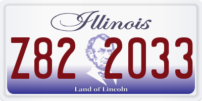 IL license plate Z822033