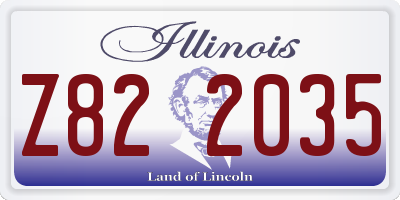 IL license plate Z822035
