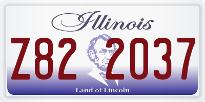 IL license plate Z822037
