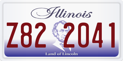 IL license plate Z822041
