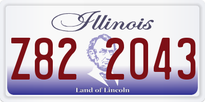 IL license plate Z822043