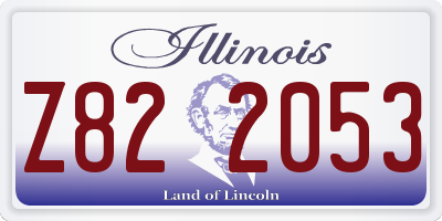 IL license plate Z822053