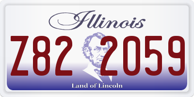 IL license plate Z822059