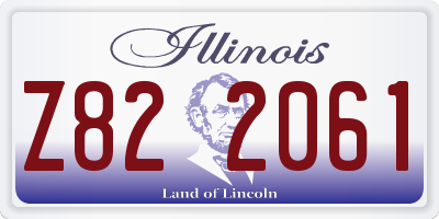 IL license plate Z822061