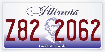 IL license plate Z822062