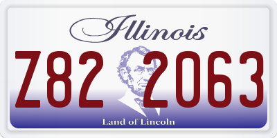 IL license plate Z822063