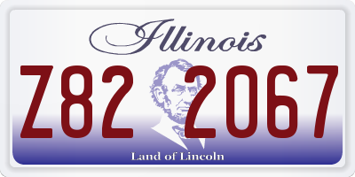 IL license plate Z822067