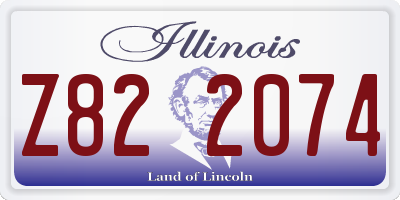 IL license plate Z822074