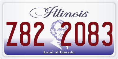 IL license plate Z822083