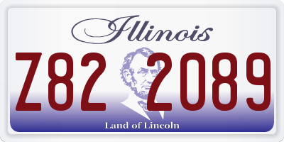 IL license plate Z822089