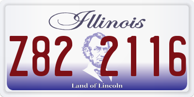 IL license plate Z822116