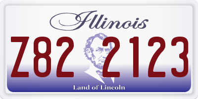 IL license plate Z822123