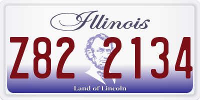 IL license plate Z822134