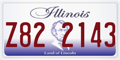 IL license plate Z822143