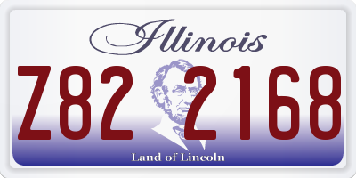 IL license plate Z822168