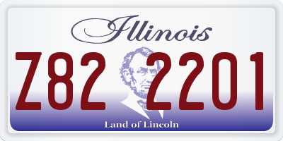 IL license plate Z822201
