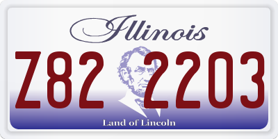 IL license plate Z822203