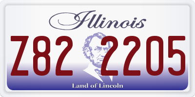 IL license plate Z822205