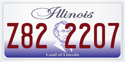 IL license plate Z822207