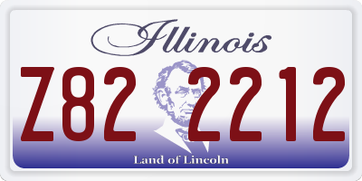 IL license plate Z822212