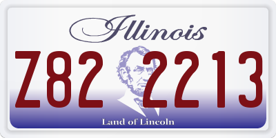 IL license plate Z822213