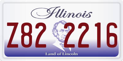 IL license plate Z822216