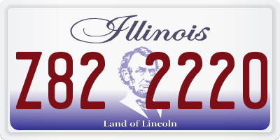 IL license plate Z822220